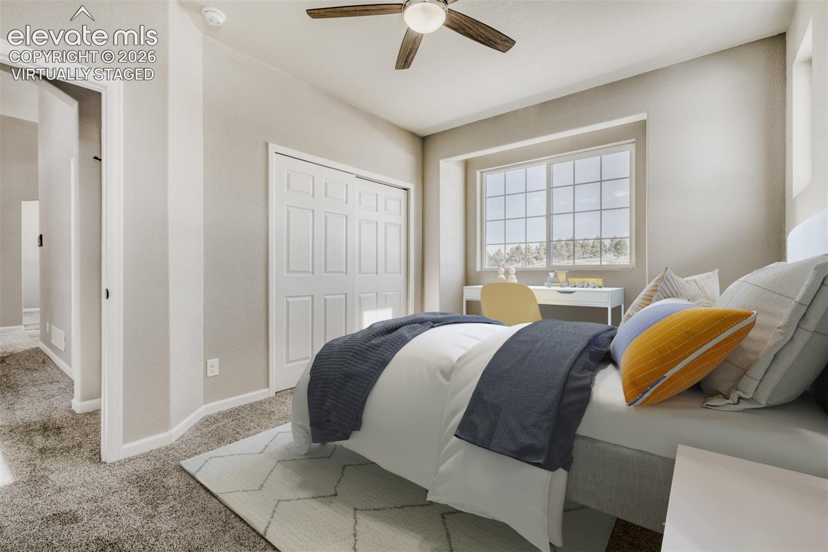 Virtually Staged Secondary Bedroom #2