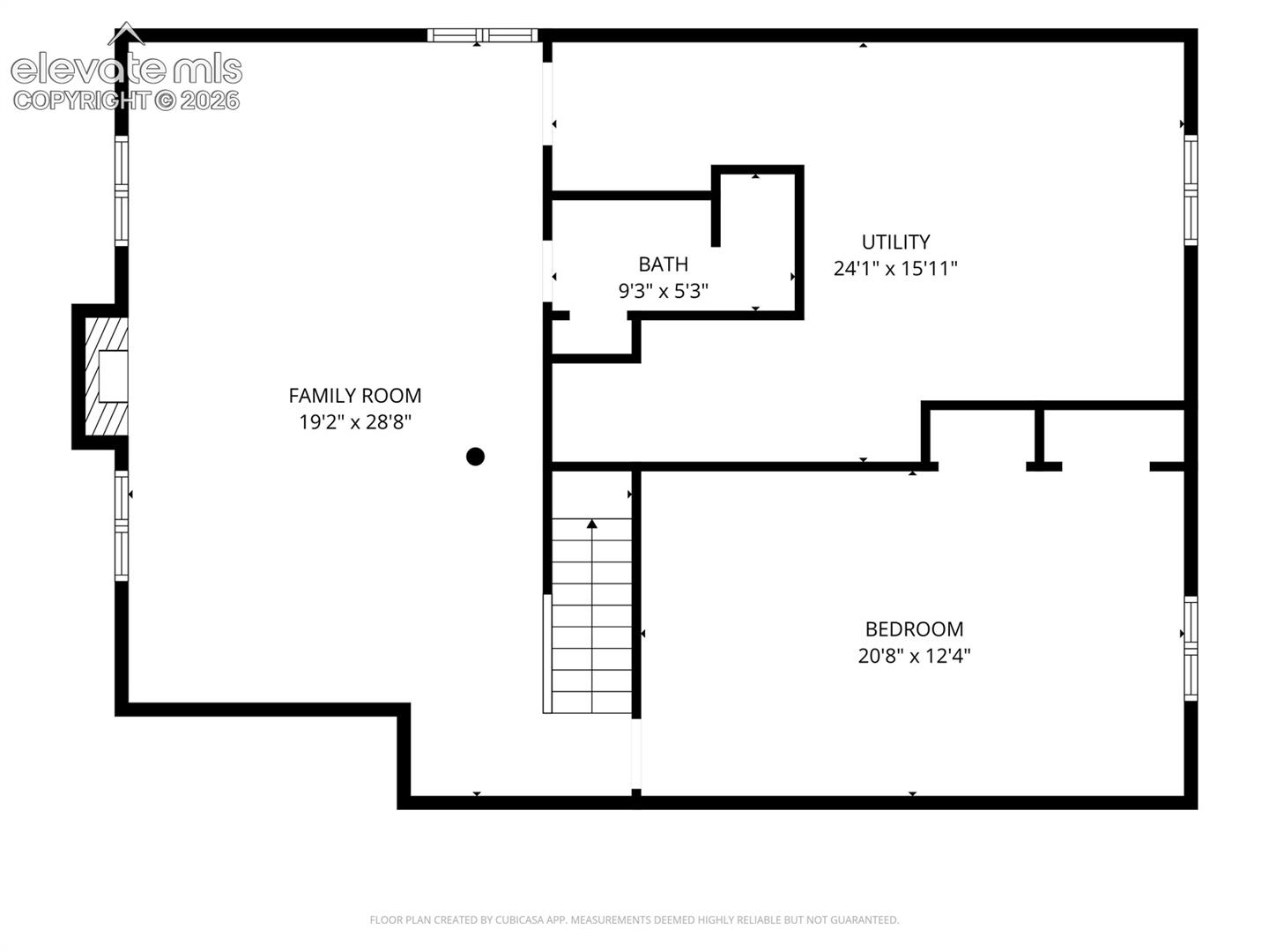 Basement level floor plan