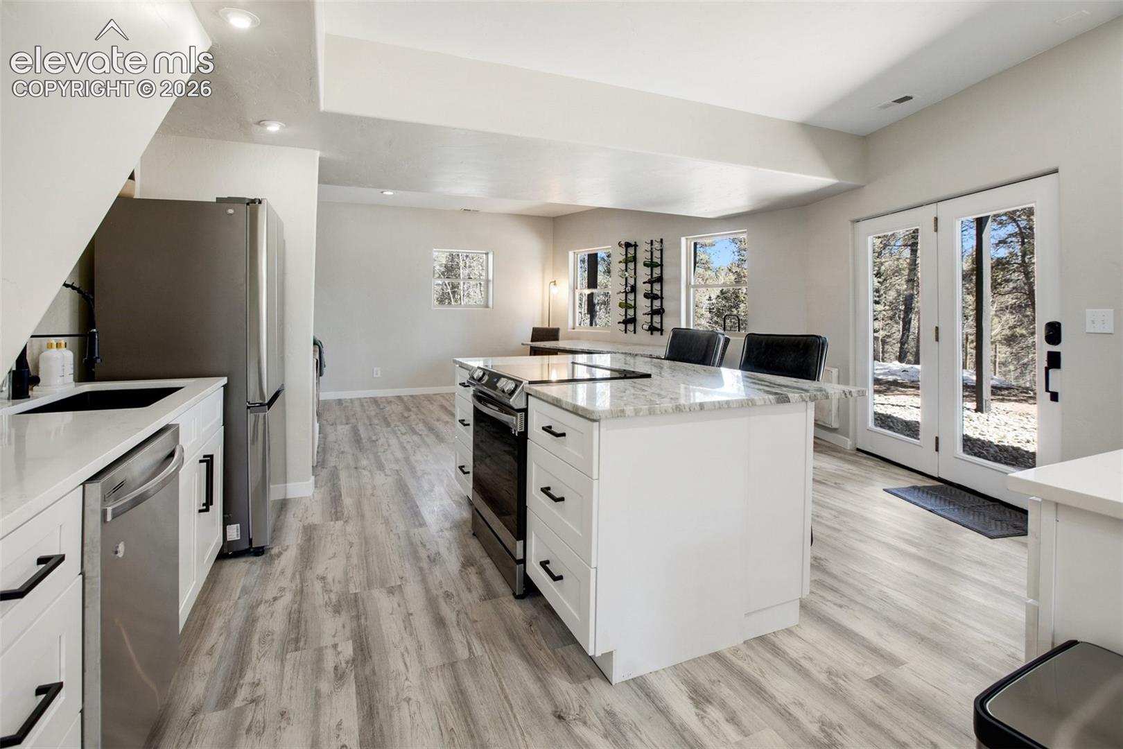 Lower level kitchen with walk-out 