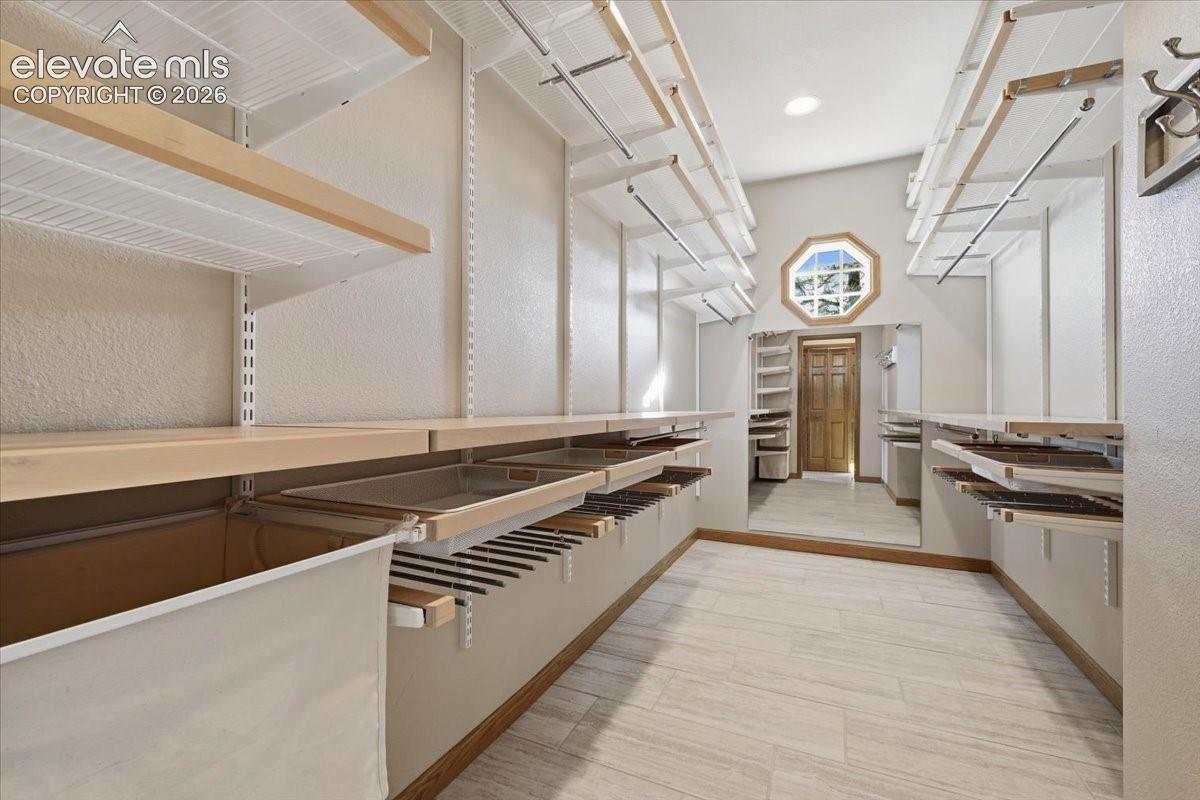 Primary Closet. There is a second closet and linen closet within the bathroom as well. 