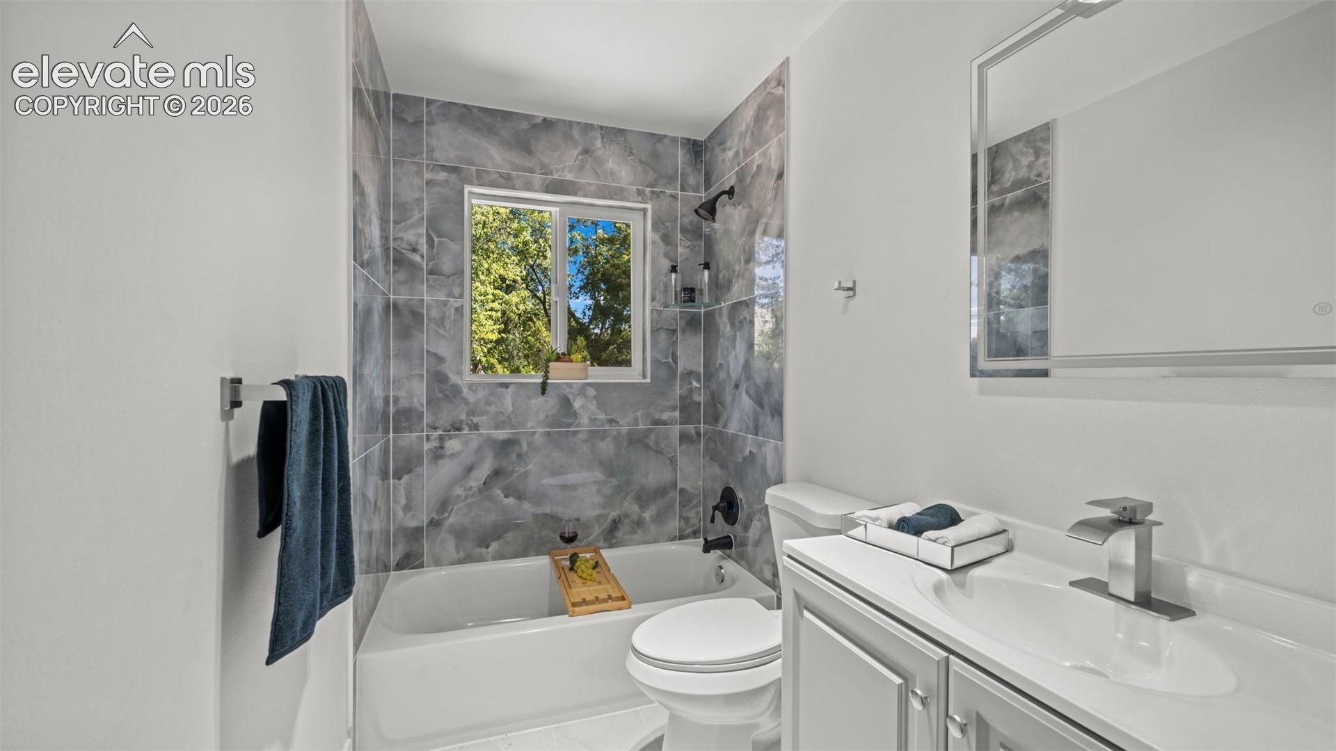 New tile in all bathrooms