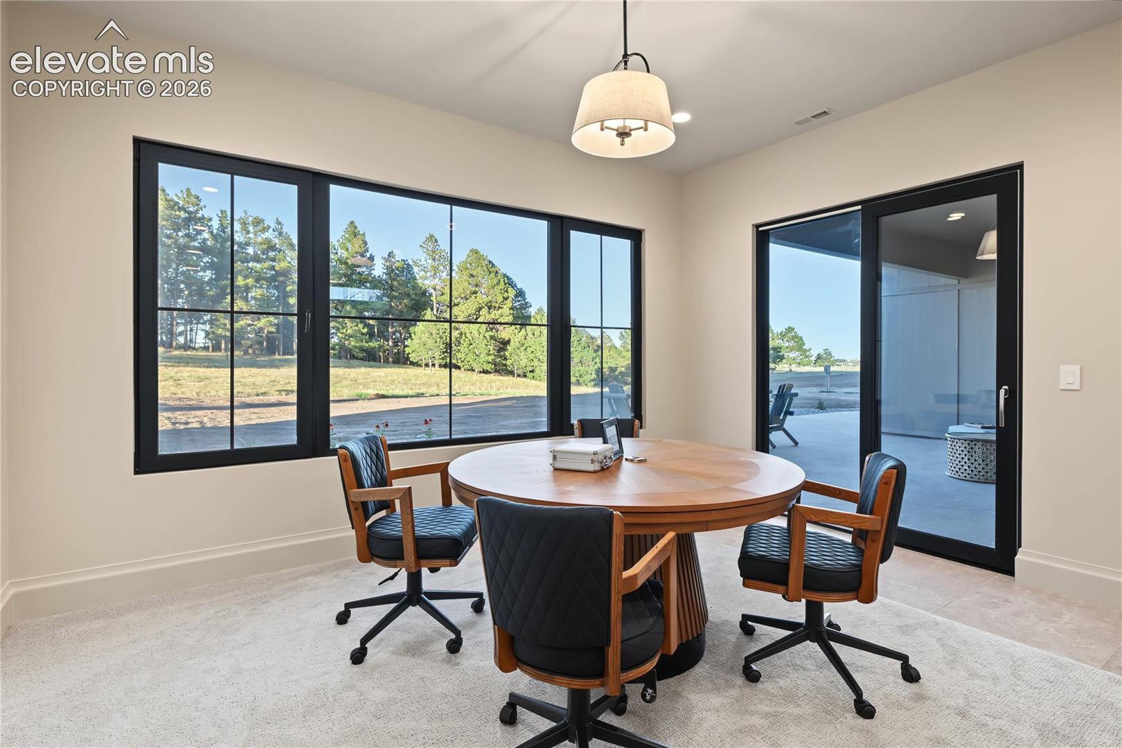 Rec room has space for your poker table or other tables, basement