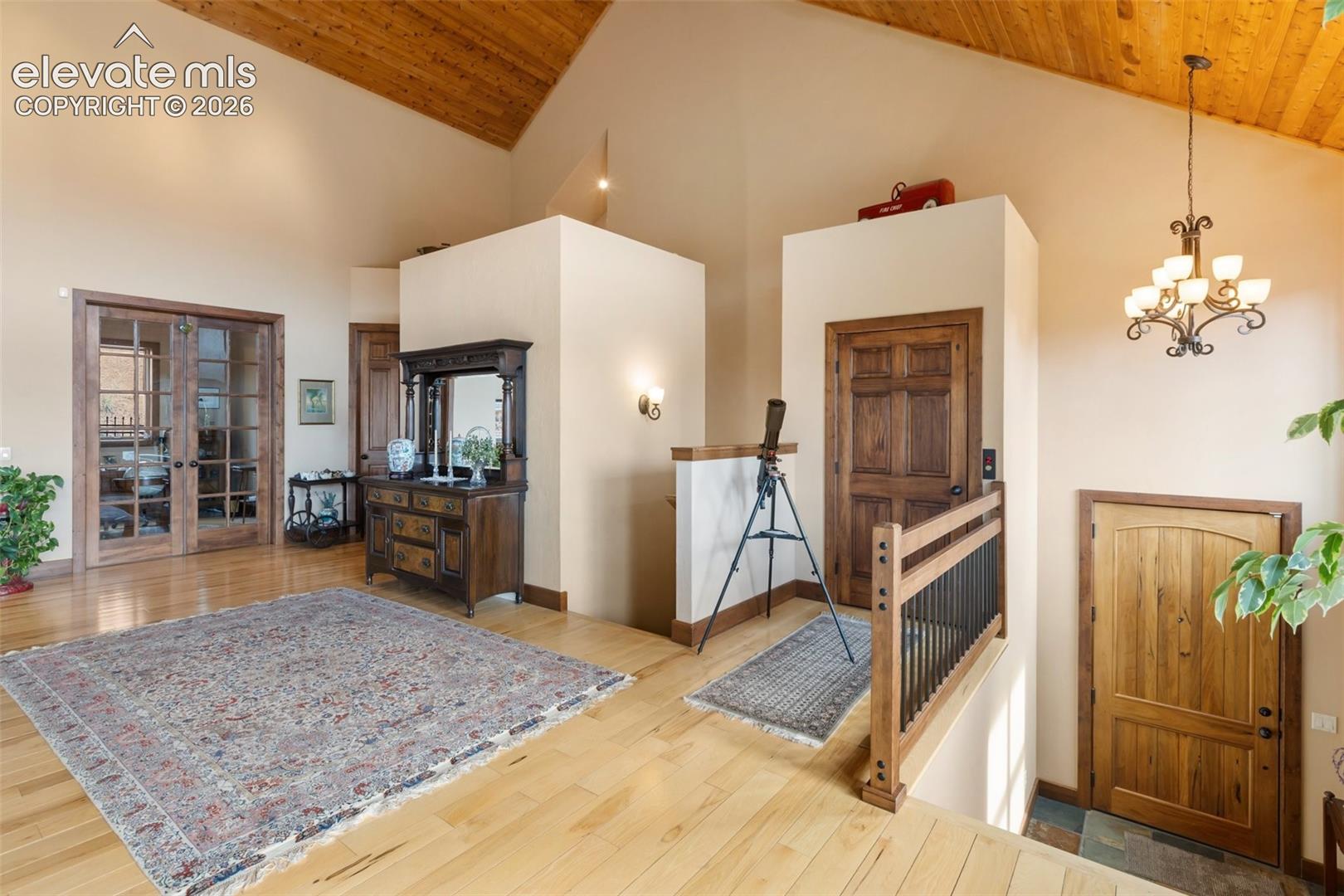 View from Living Room of Entrance and Office 