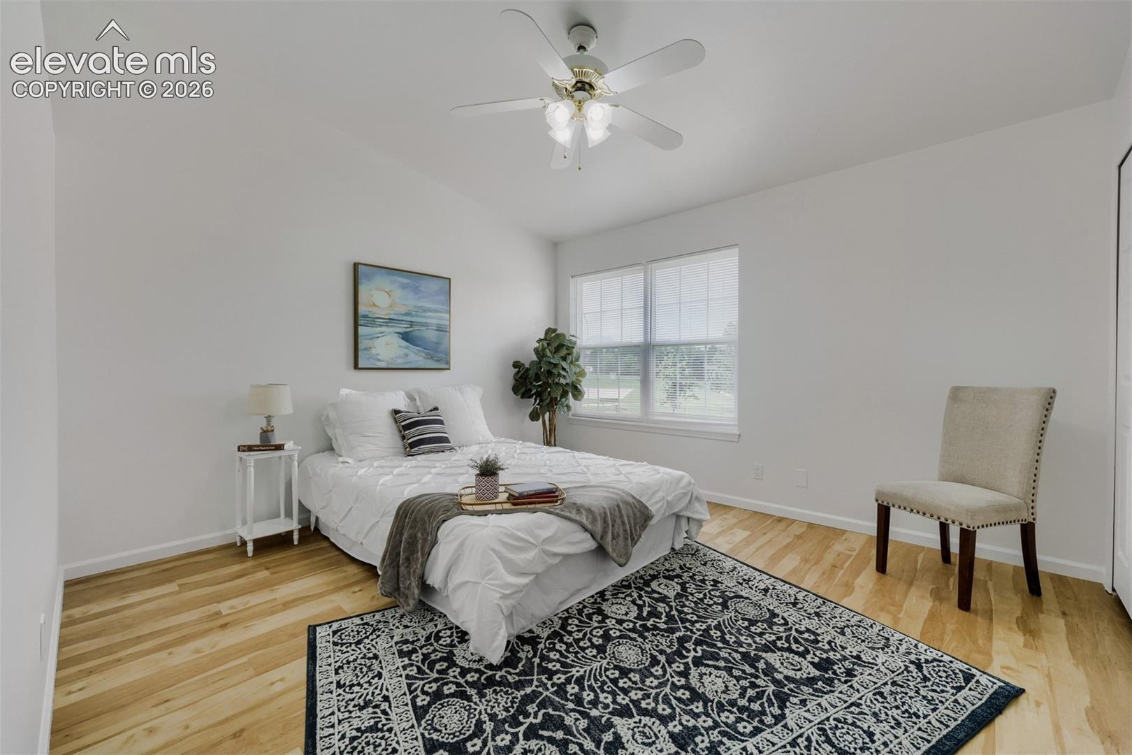 Upper floor bedroom overlooking the park