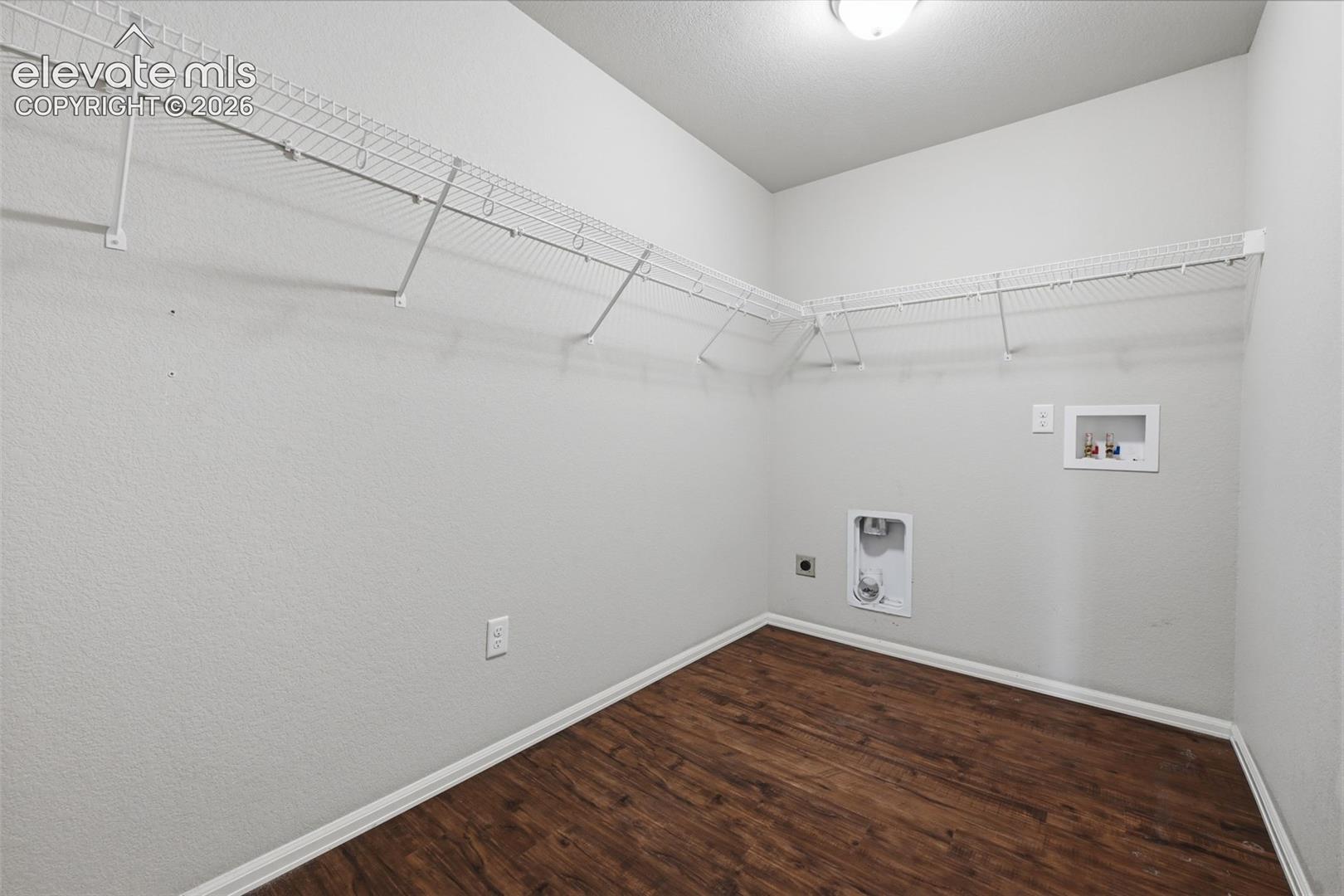 Laundry room in upper level