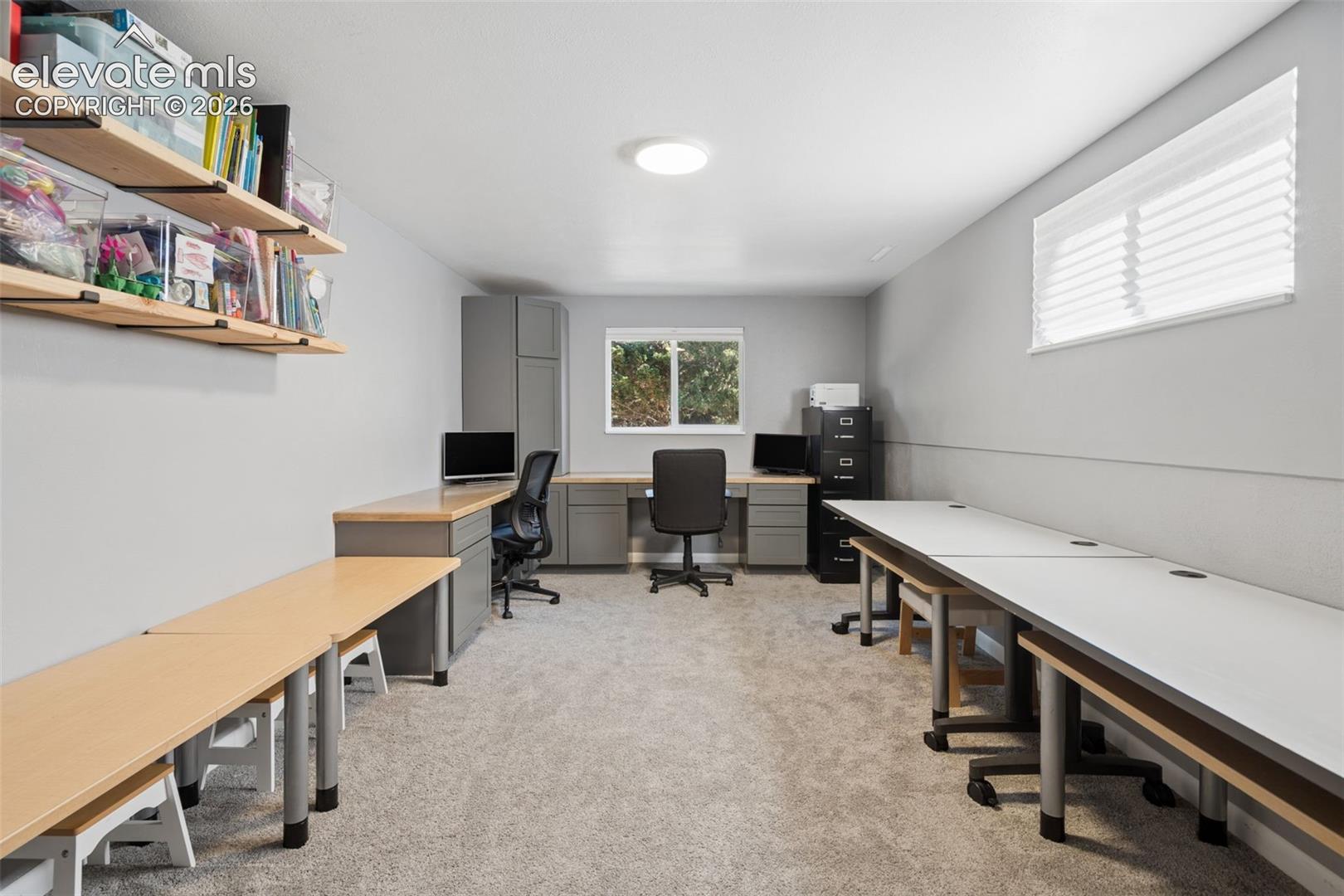 Bedroom 5 Basement currently outfitted as an office 