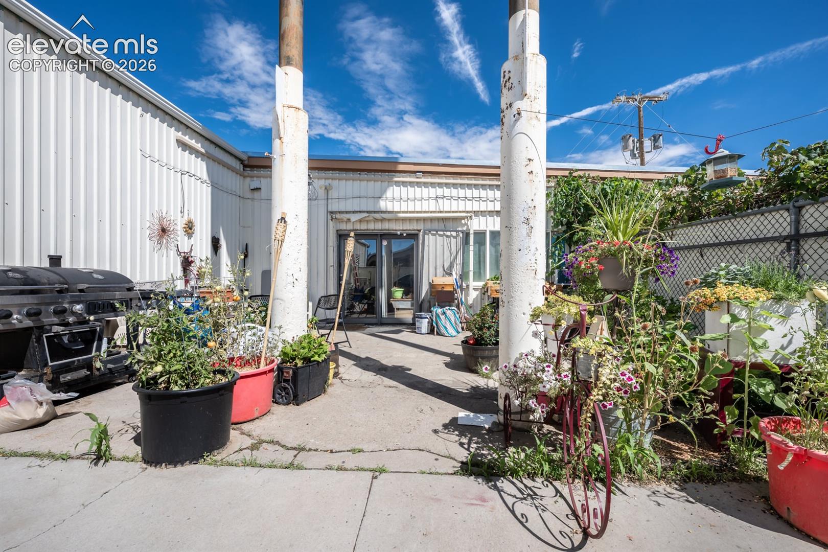 The patio to the 1600 sq ft apartment