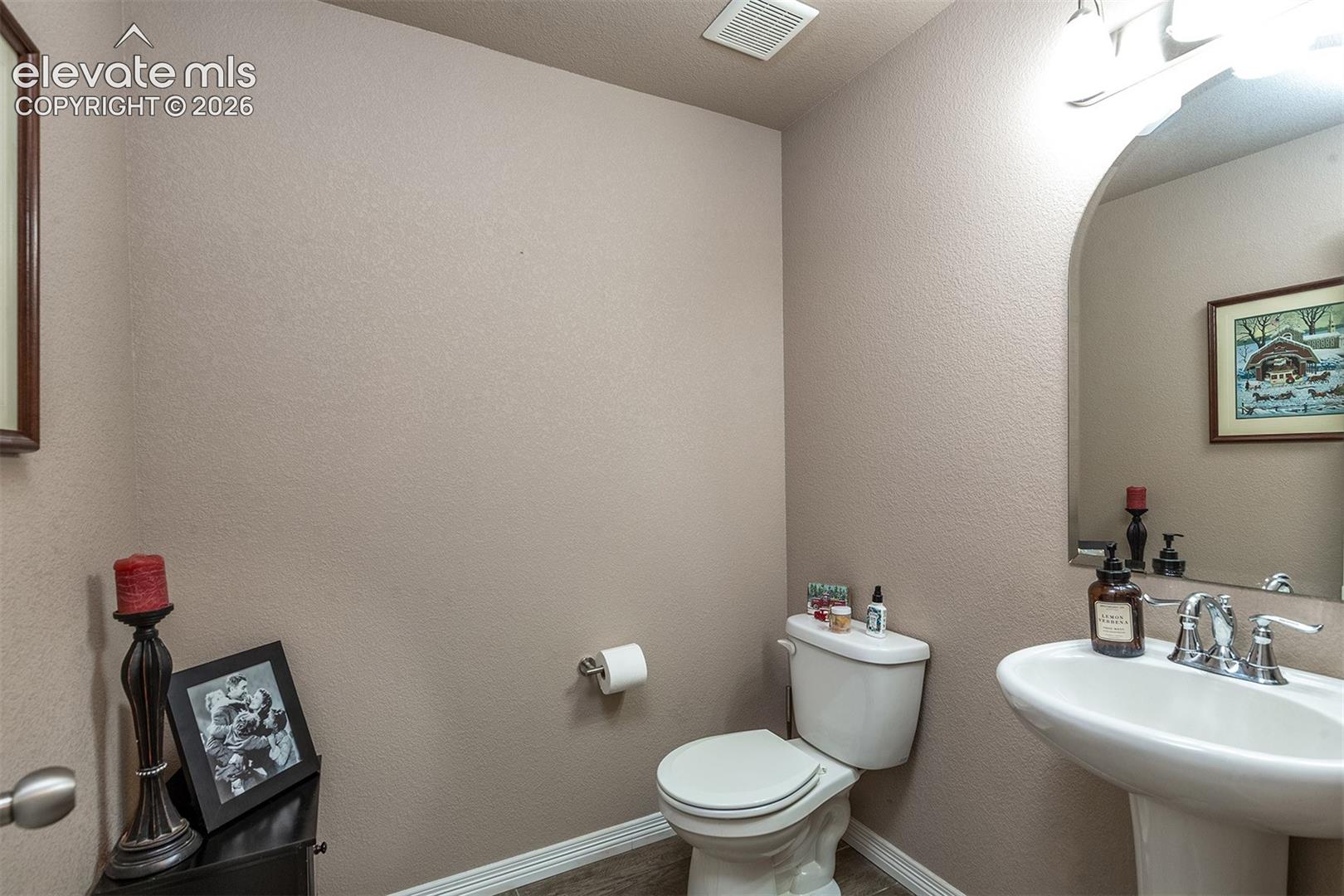 Main-level powder room