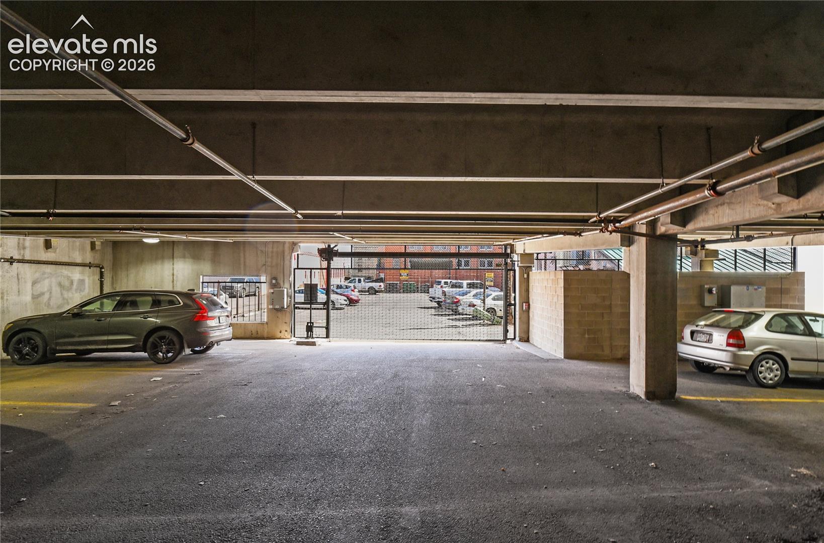 Gated entry to secure parking garage