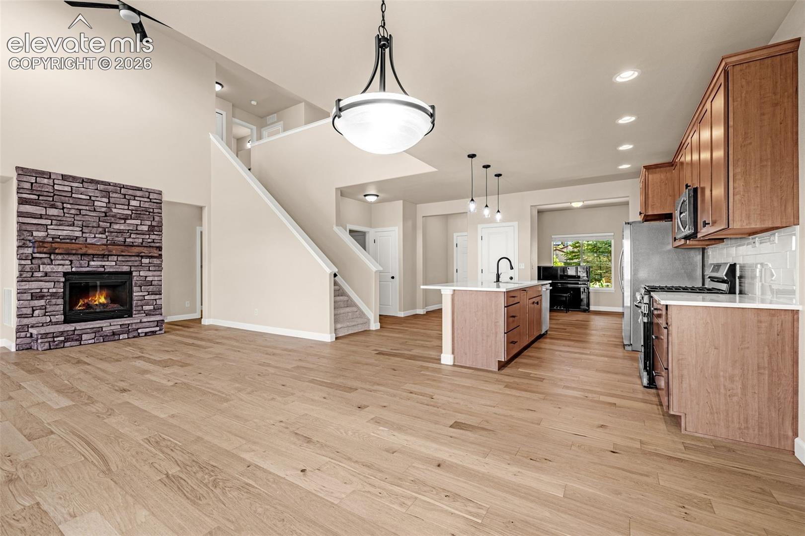 View from the breakfast area.  Open and bright floorpan is inviting.