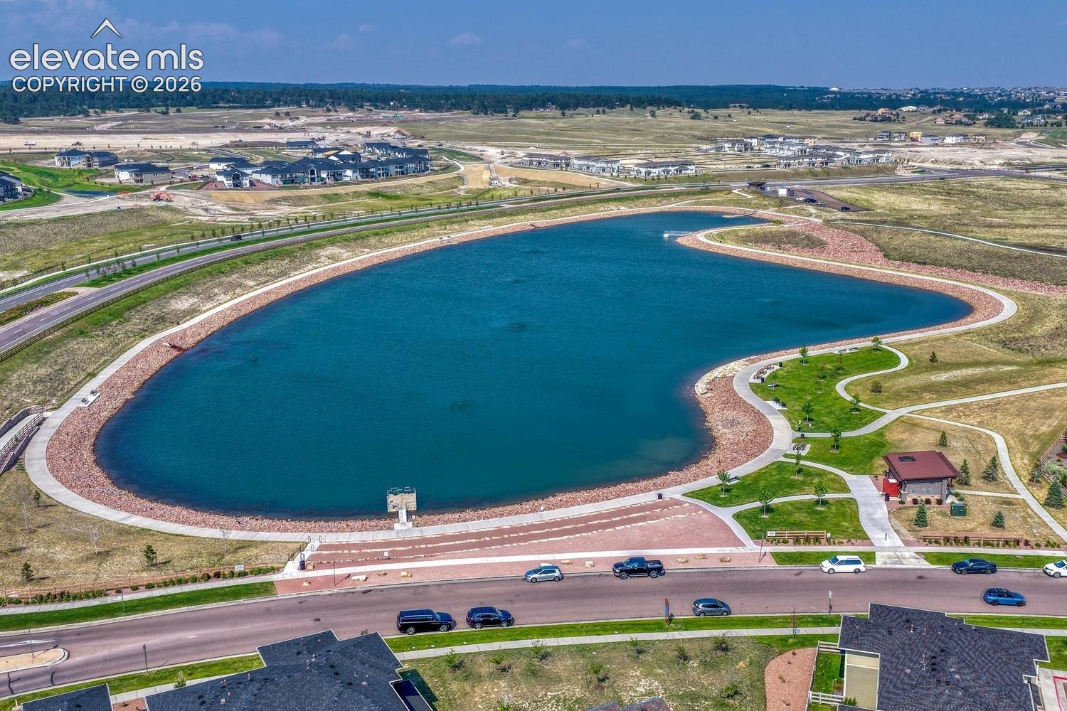 Wolf Lake is a 14-acre community lake where you can enjoy seasonal fishing and trails for walking.