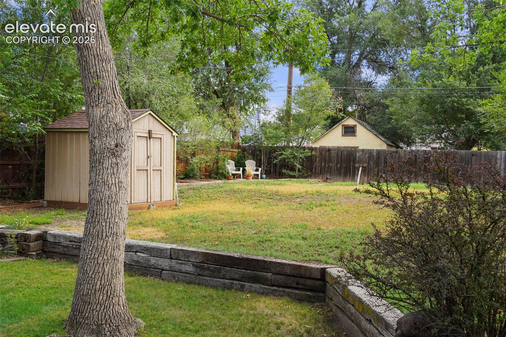 Storage shed and lots of room for RV parking or building a garage!