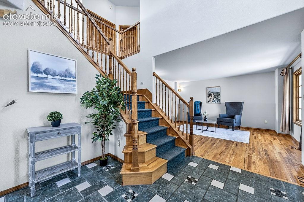 Grand entrance with custom tile!