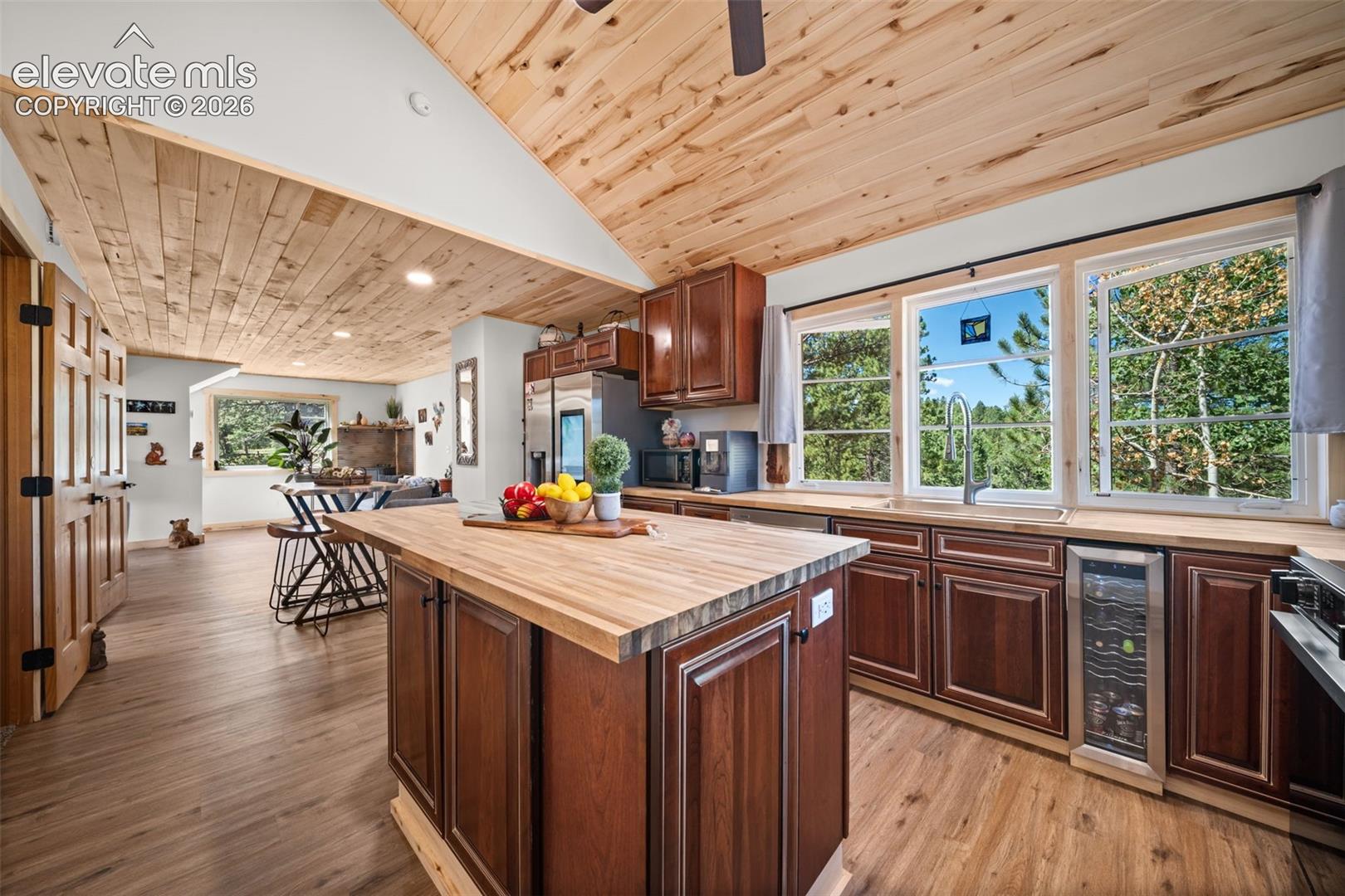 Main level kitchen and dining