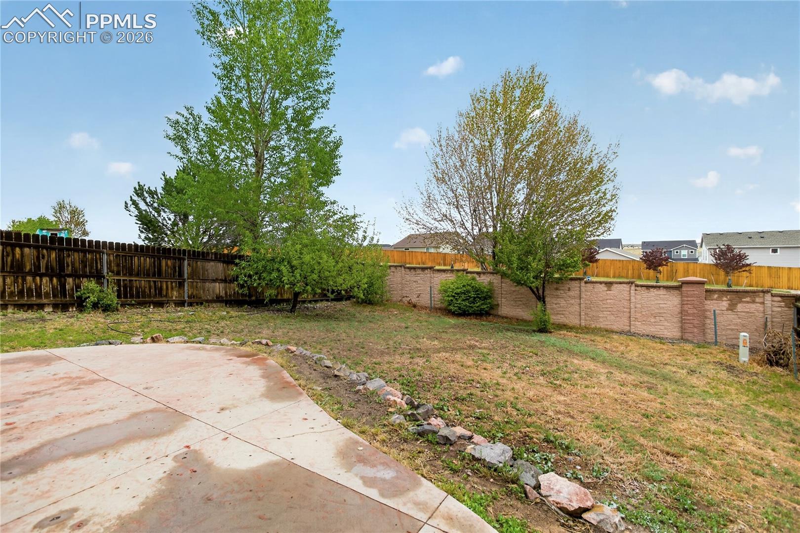 Spacious yard w/ patio