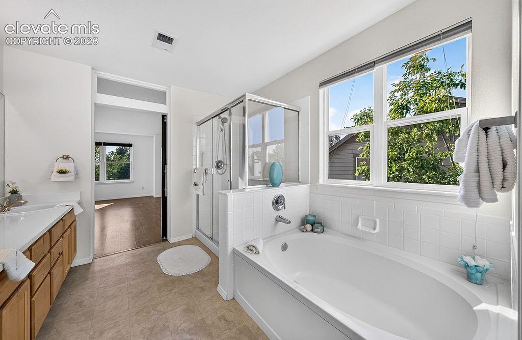 Upper level primary bathroom