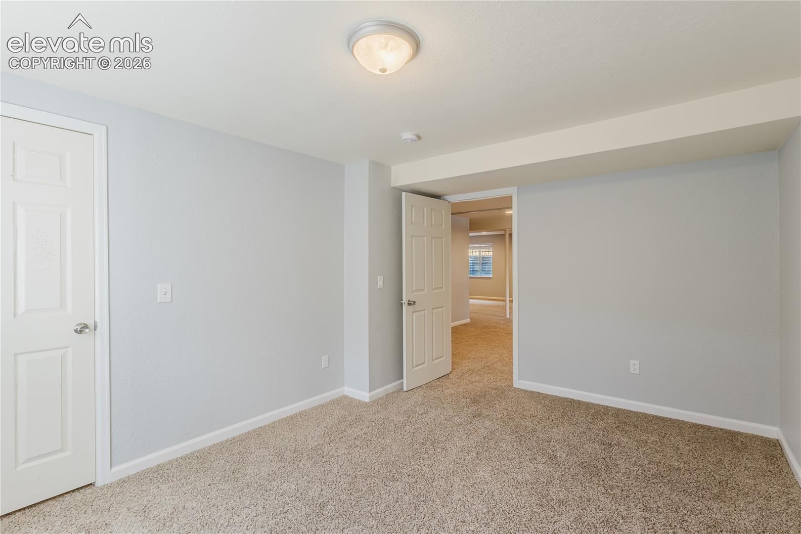Basement bedroom.