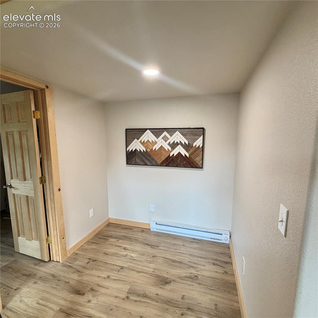 Extra space for a desk or storage. 