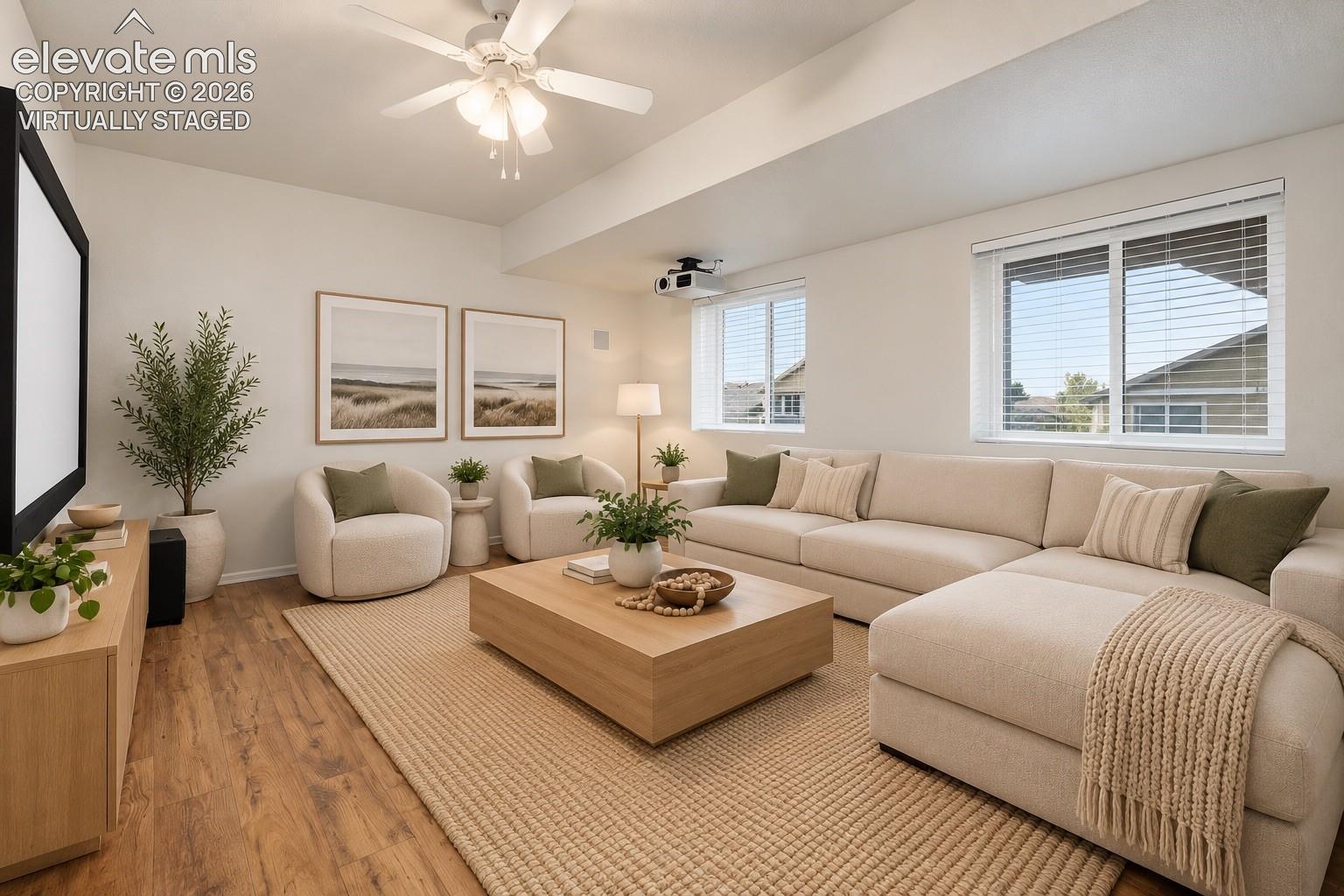 Gas Fireplace and Home Theater Equipment included! Virtually Staged