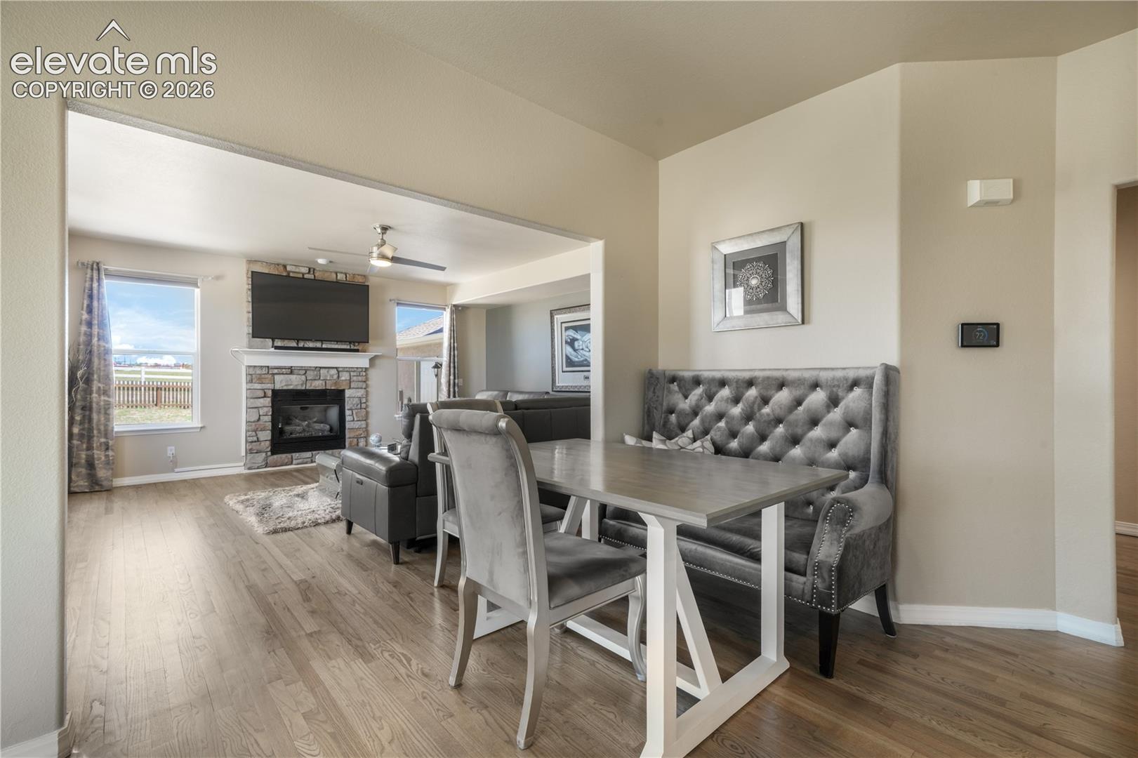 Dining Nook Adjoins to Family Room and Kitchen