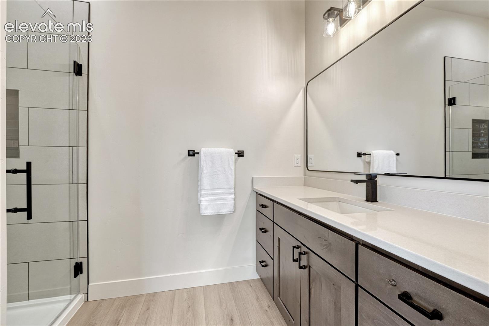 ...and adjoining 3/4 bath. 