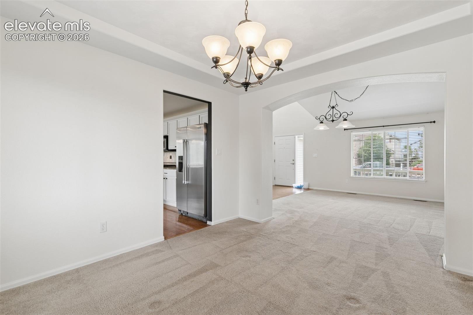 Formal Dining Space Open to the Living Room