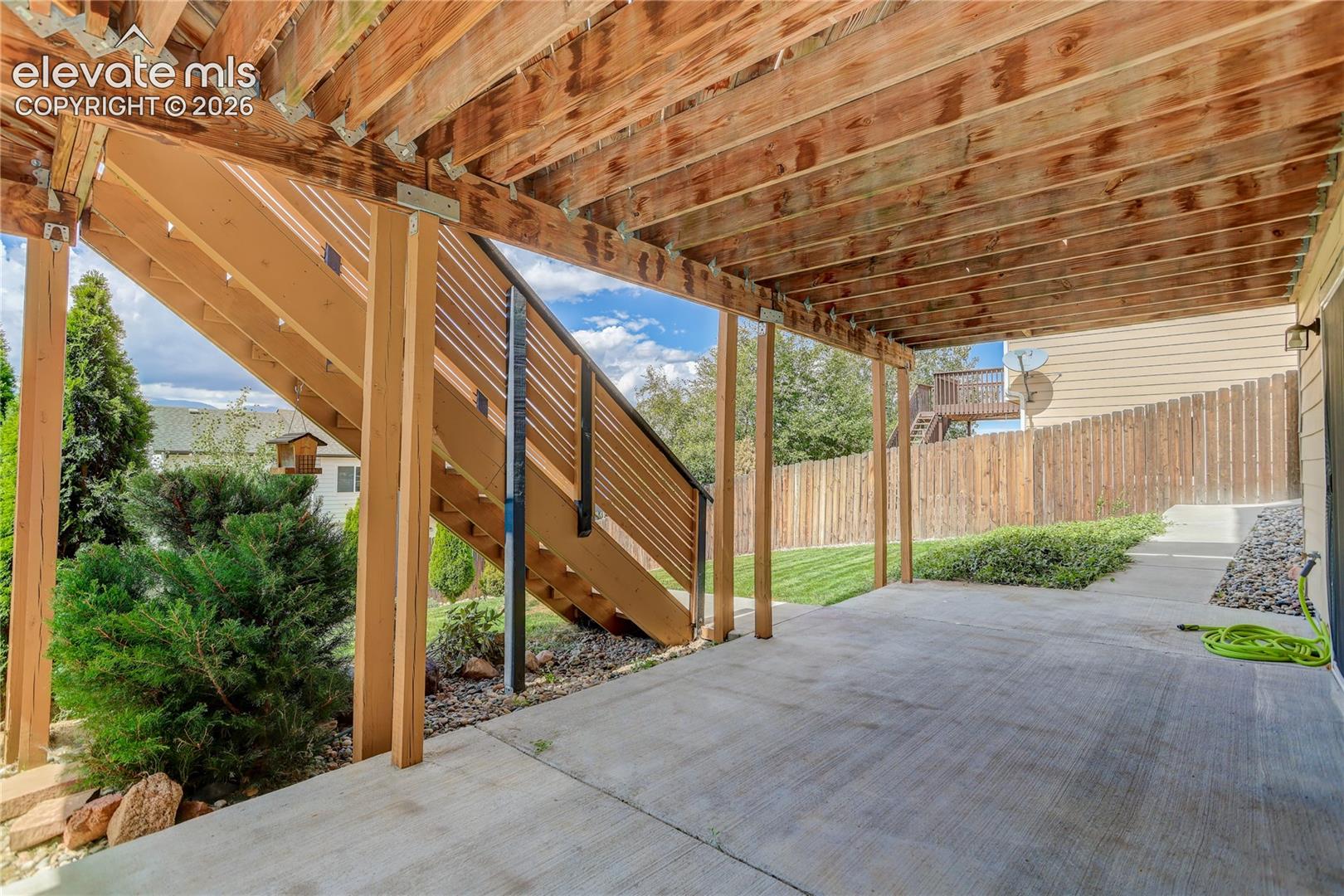 Walk-out patio from unfinished basement