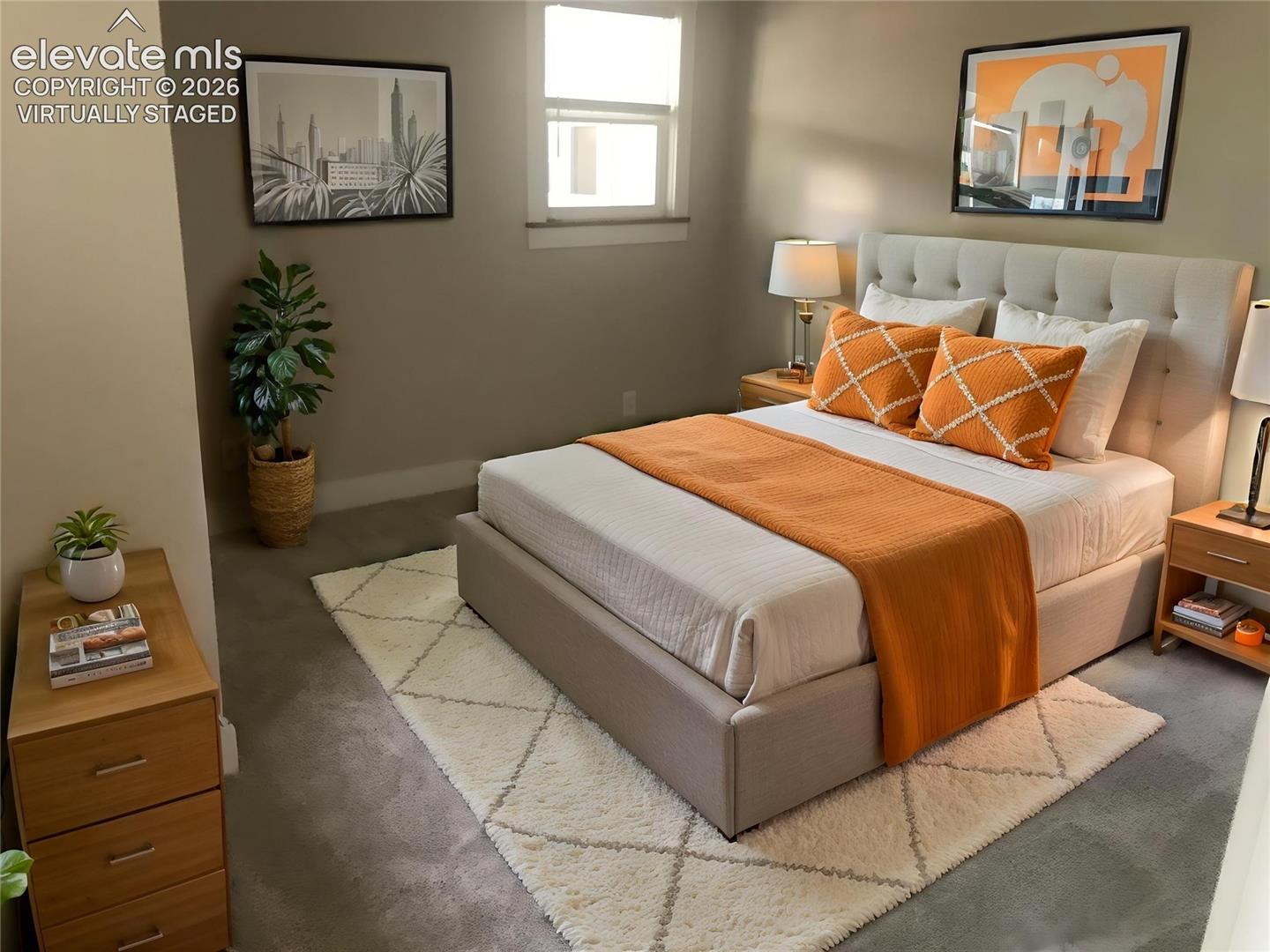 Virtually staged - 
2nd Unit Bedroom