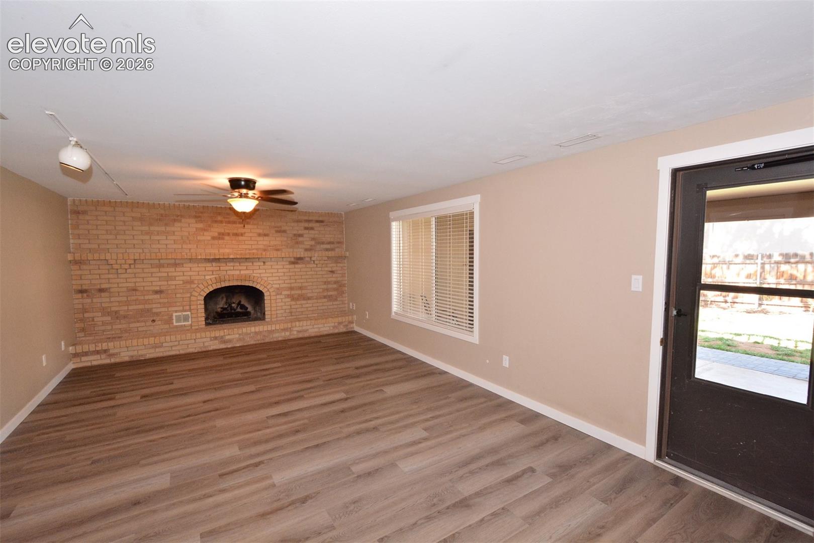 Family room with gas fireplace