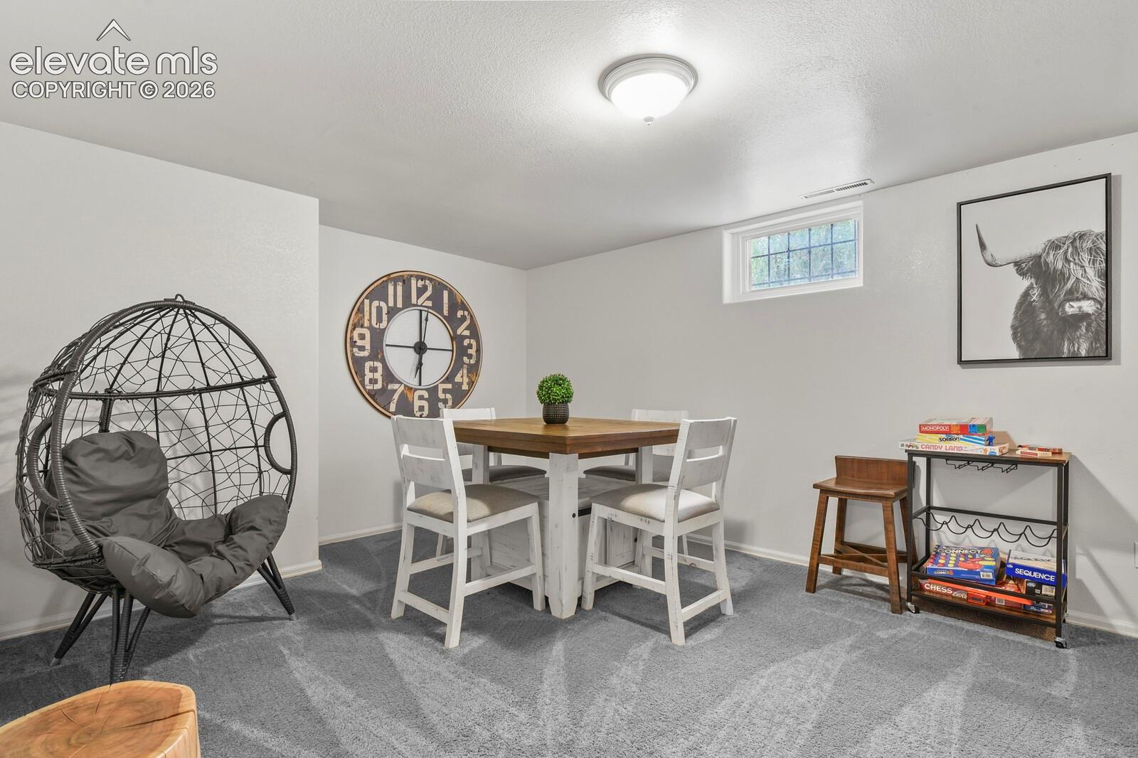 Dining area, card/game table in Family Room.