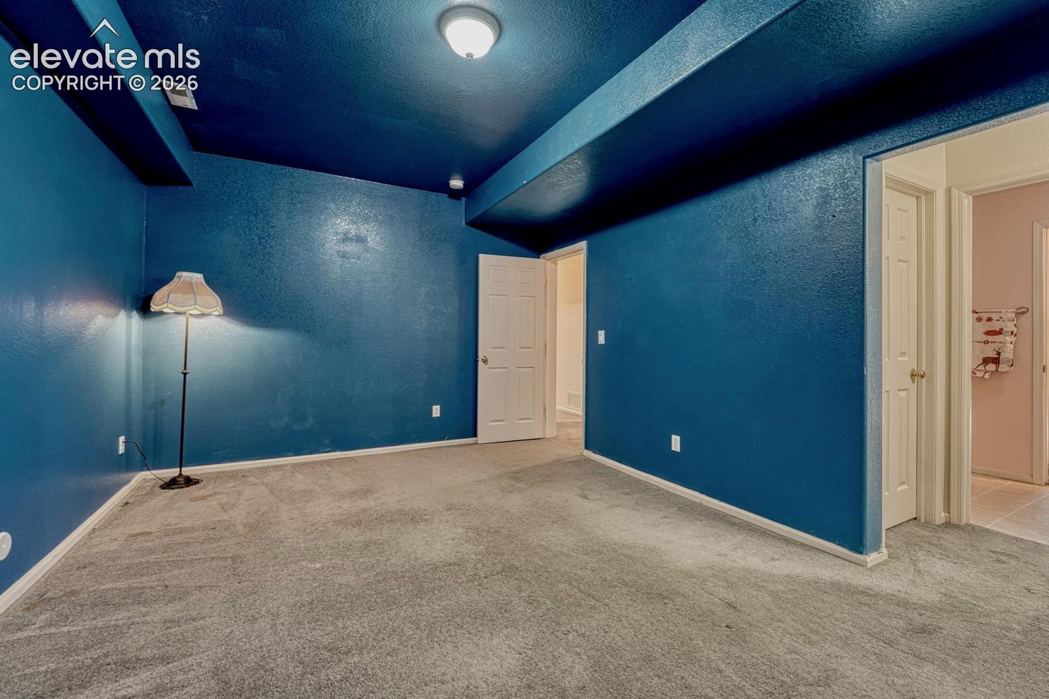 Basement bedroom with Jack & Jill bathroom