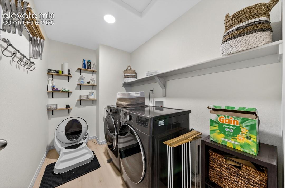 Luxury vinyl, shelves