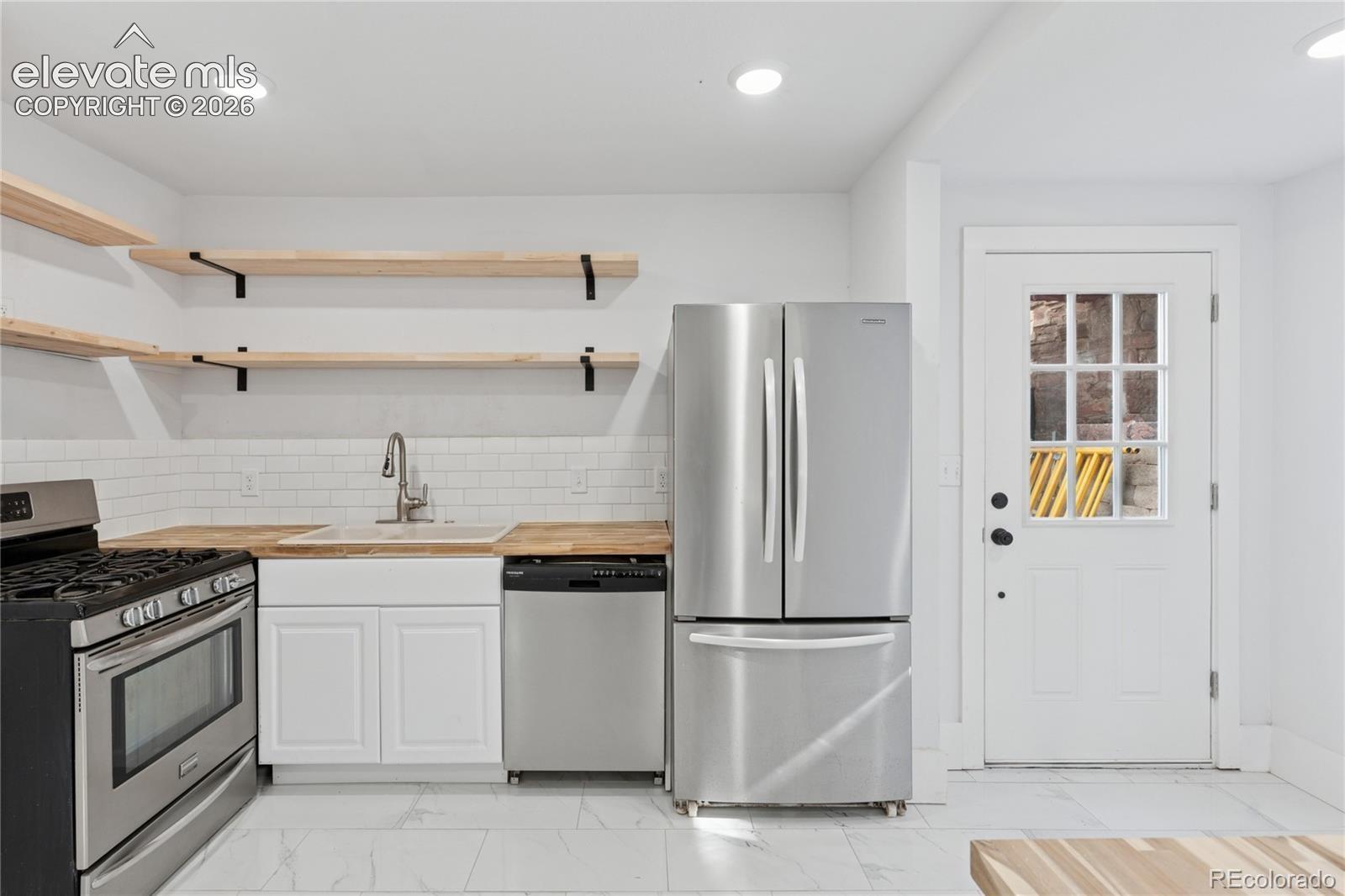 Main-level flat kitchen
