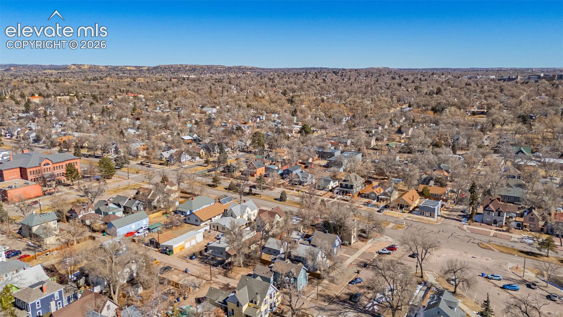 Bird's eye view featuring a residential view