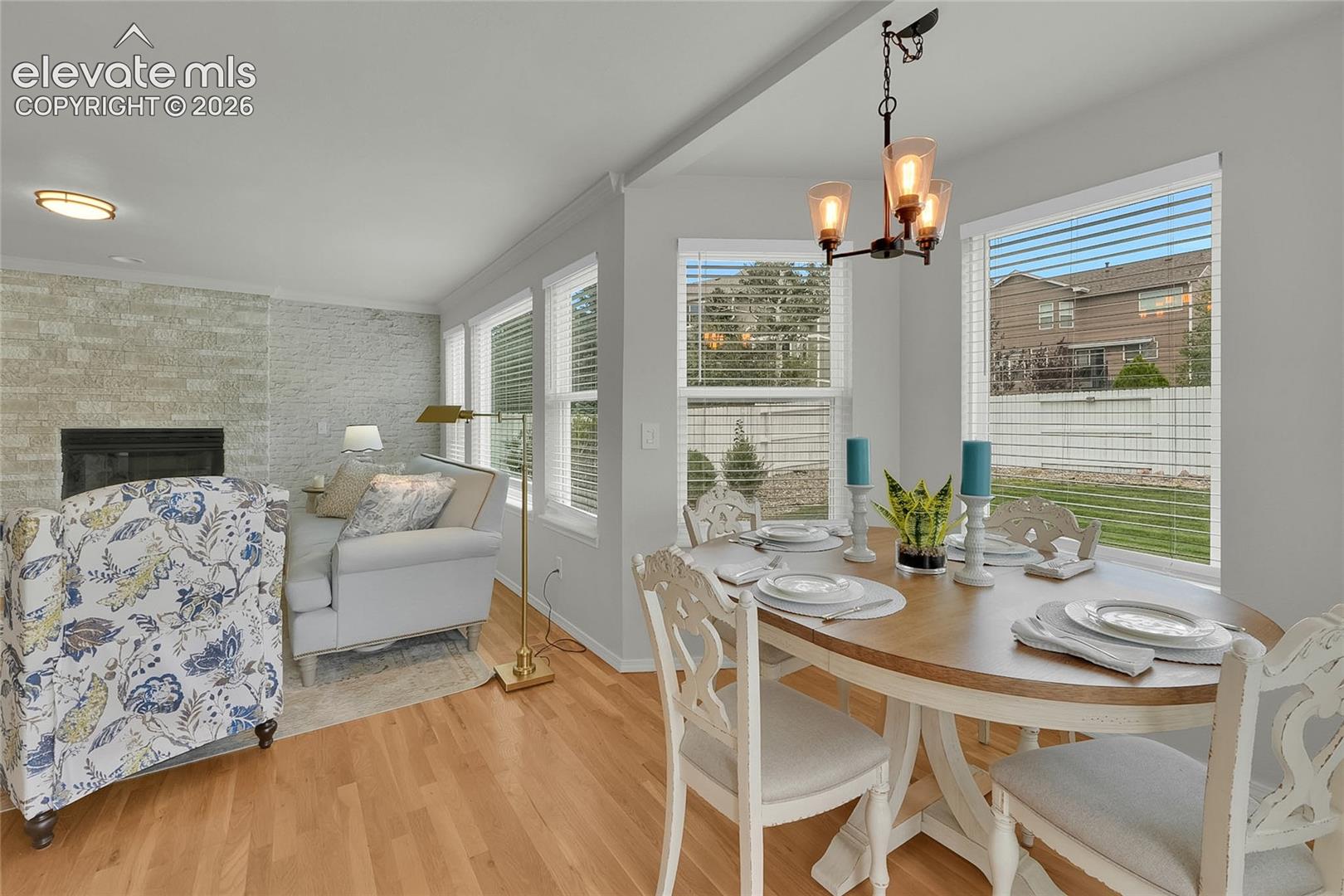 Family room and eat-in bay window area.