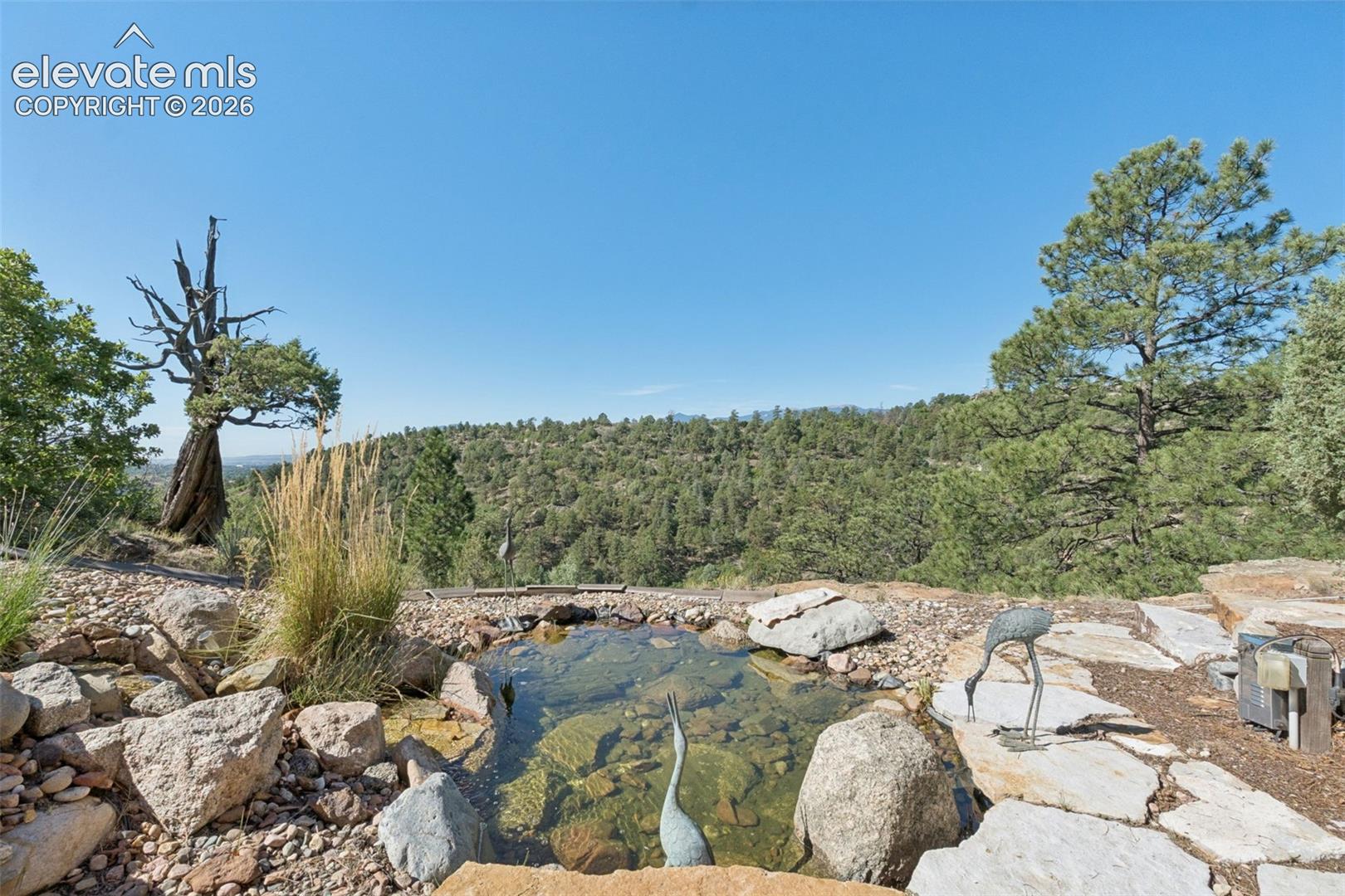 Water feature over looking views