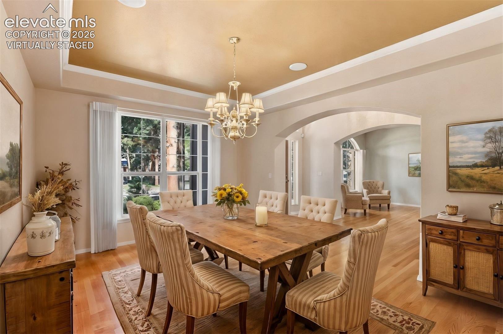 *virtually staged* Formal dining room 