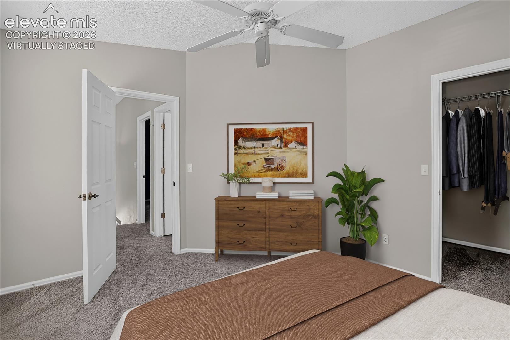 Primary Bedroom - Virtually Staged with King Bed