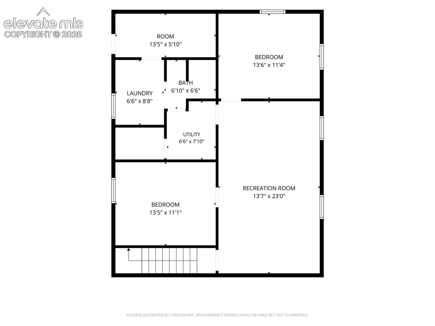 Lower level floor plan