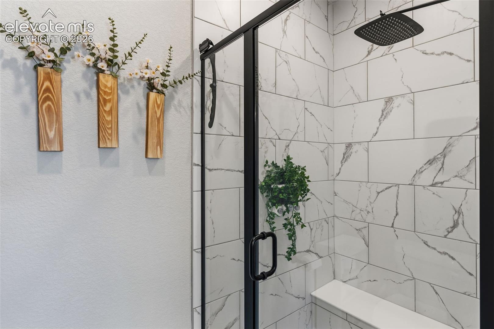 Primary walk-in shower