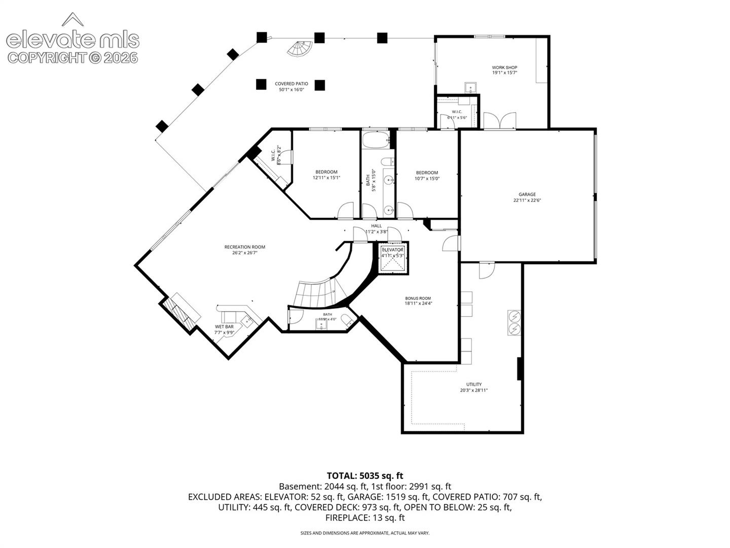Lower Level Floor Plan