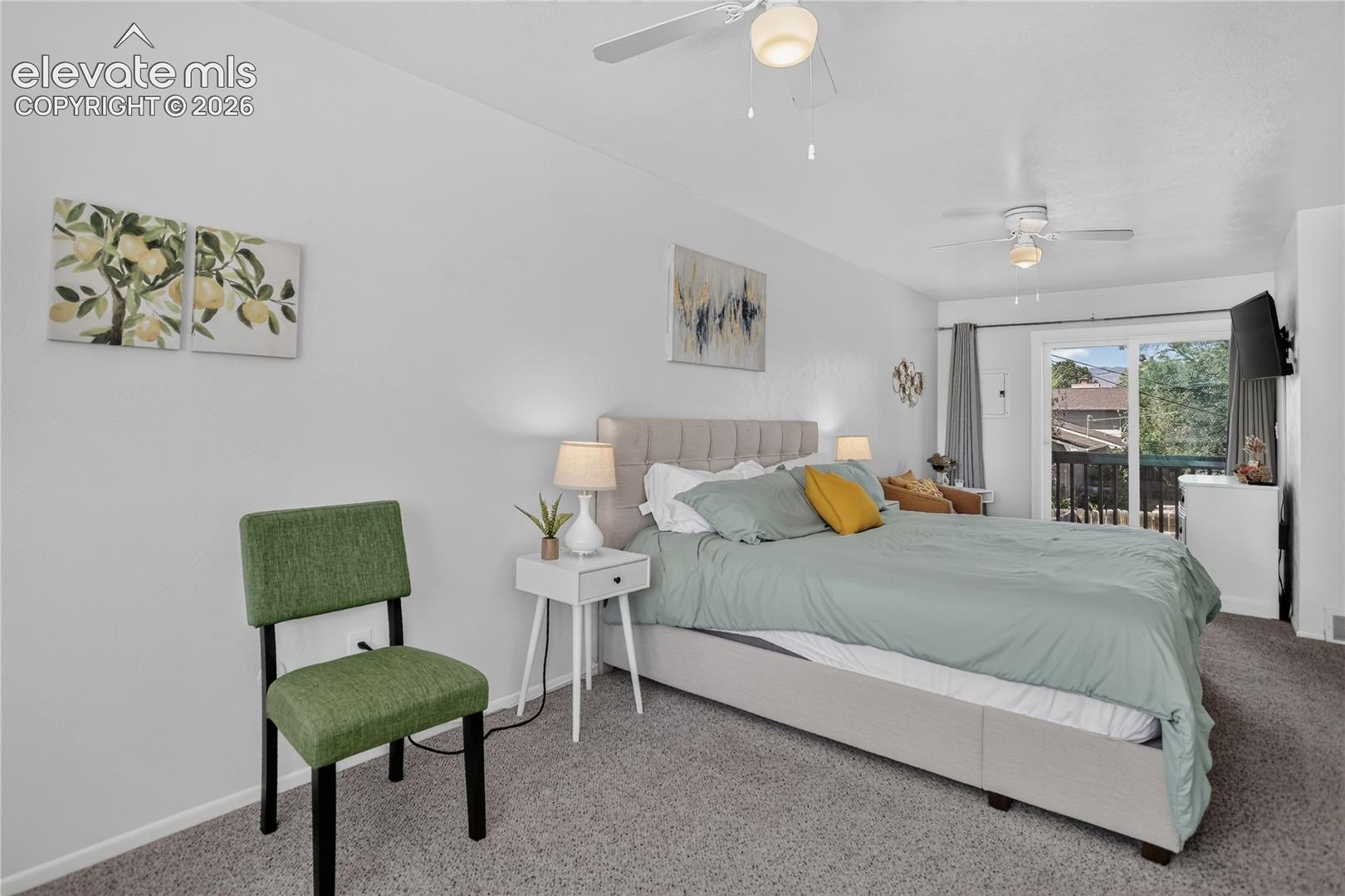 primary bedroom with walk-out