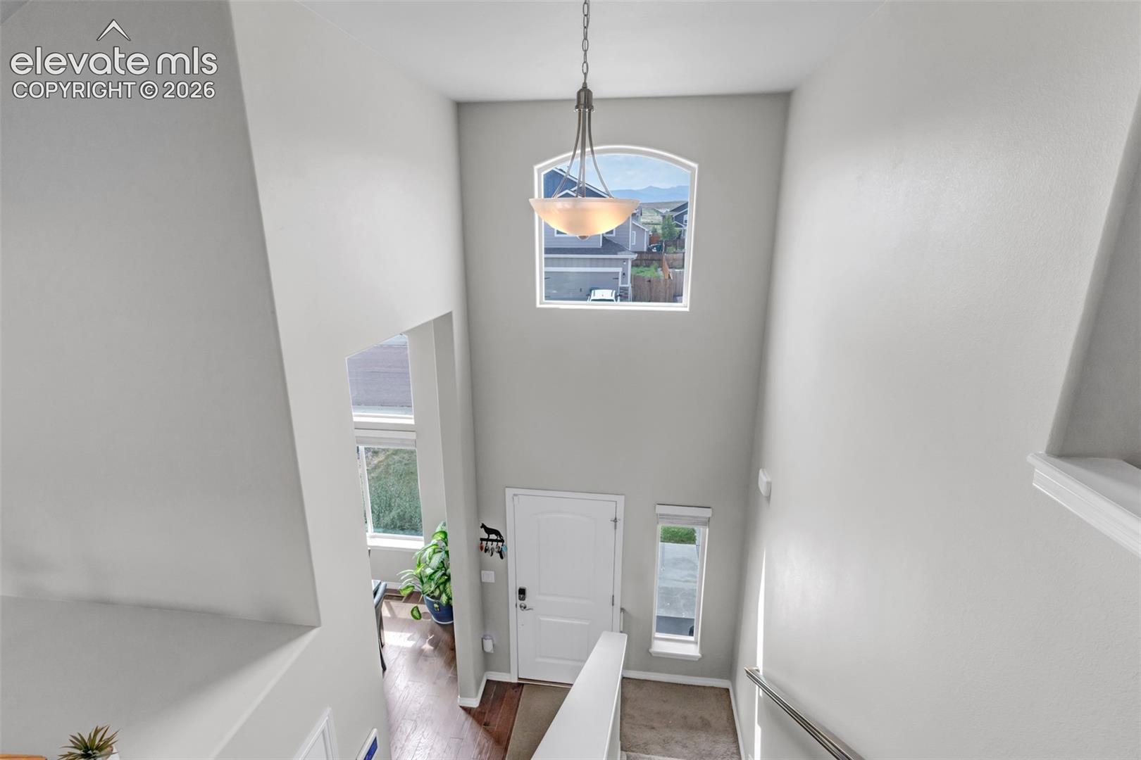 UPPER LOFT VIEW OF ENTRY WAY.