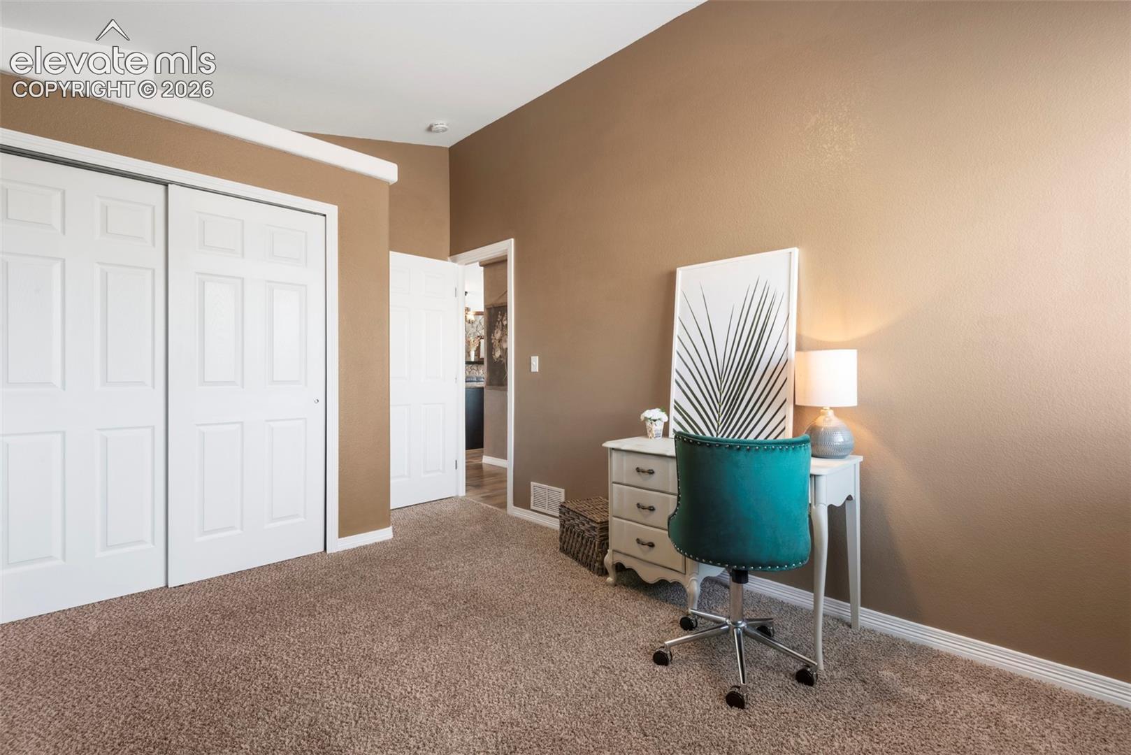 Main Level Second Bedroom Large Deep Closet and High Ceilings