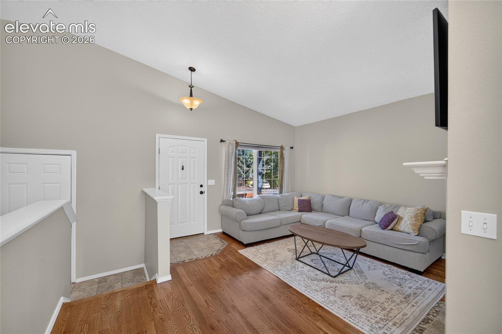 Living room and front entry
