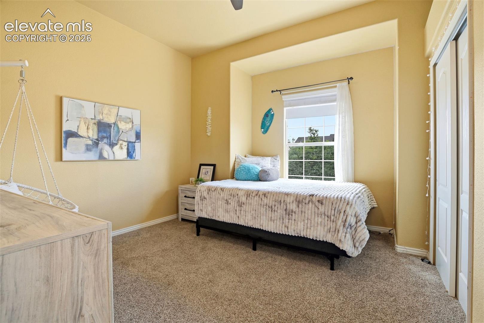 Main level bedroom with recessed window - bright and airy