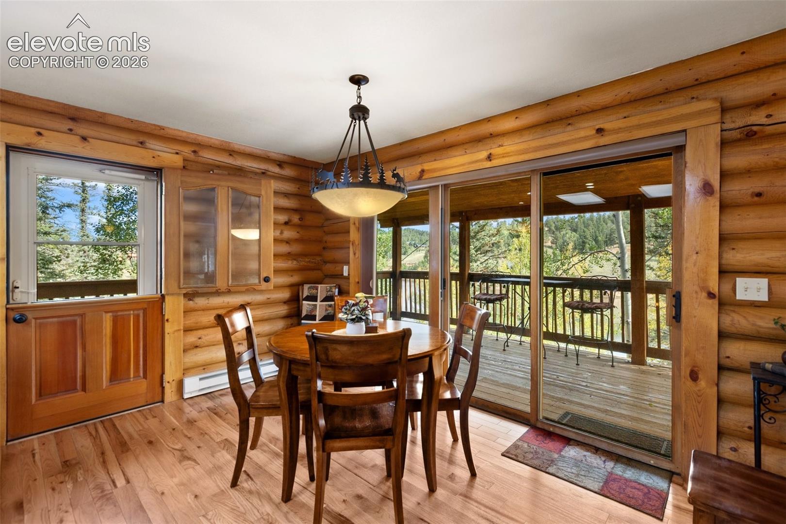 Dining room and walk out to porch