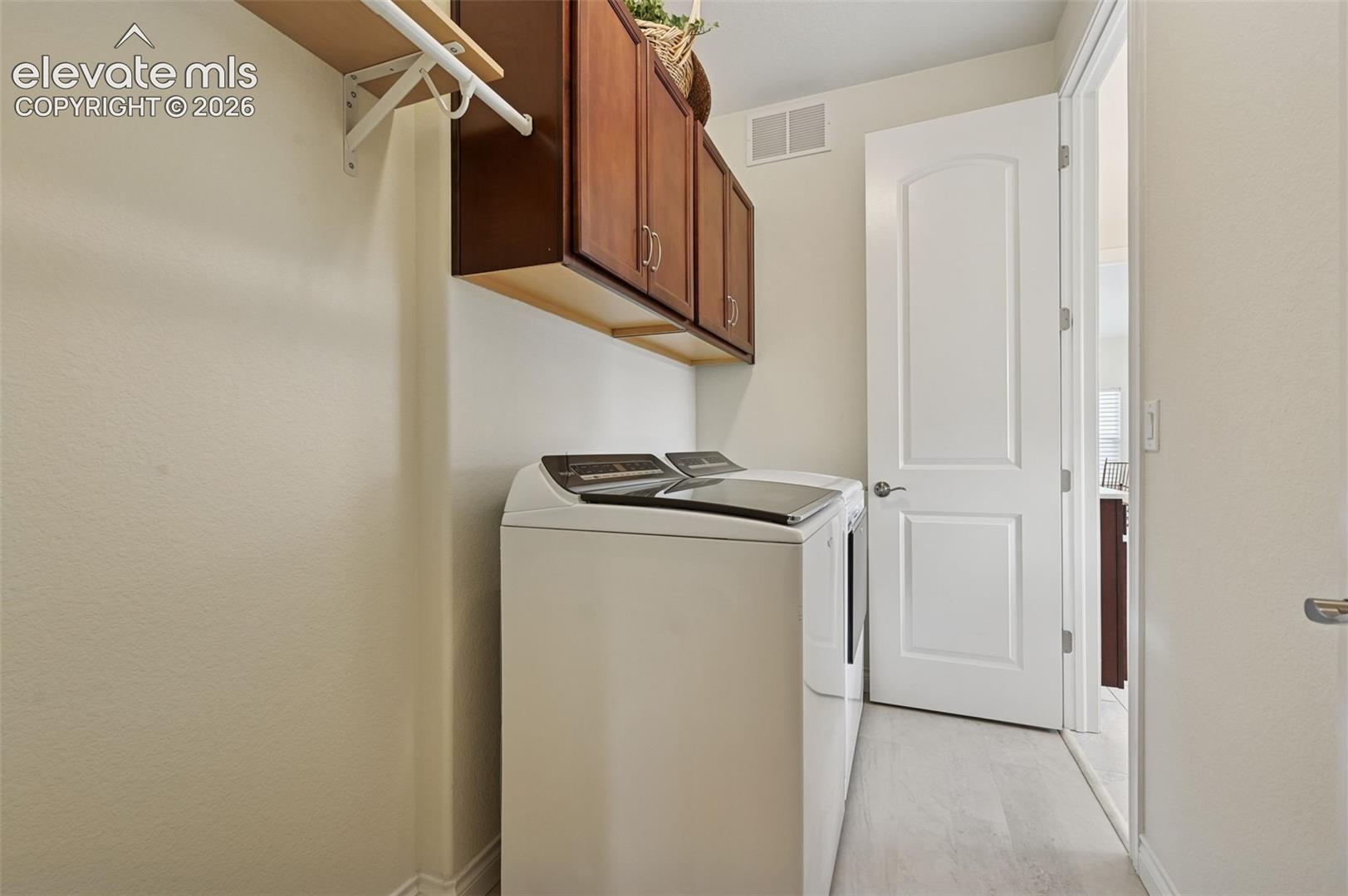 Laundry connects to the primary suite bathroom