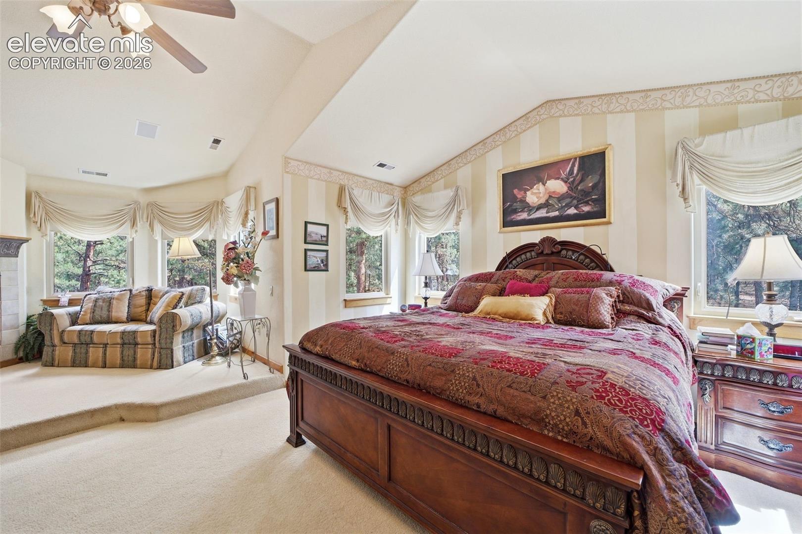 Master Bedroom with bonus elevated seating area