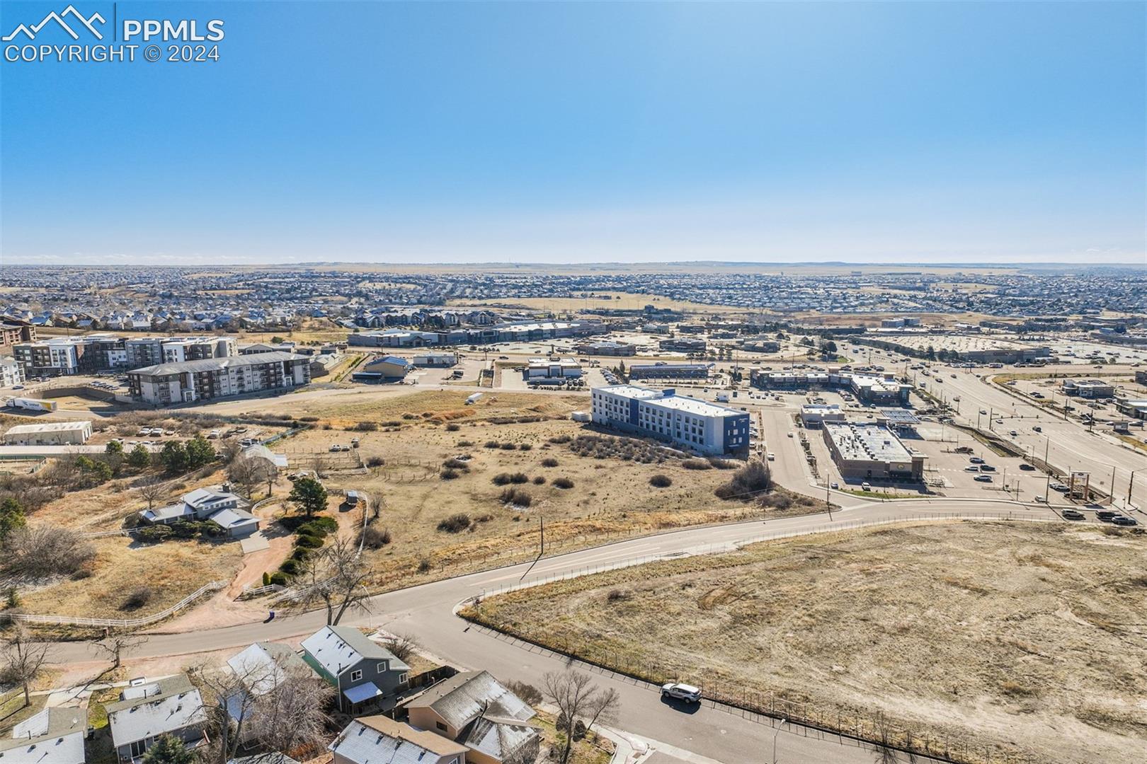Birds eye view of property